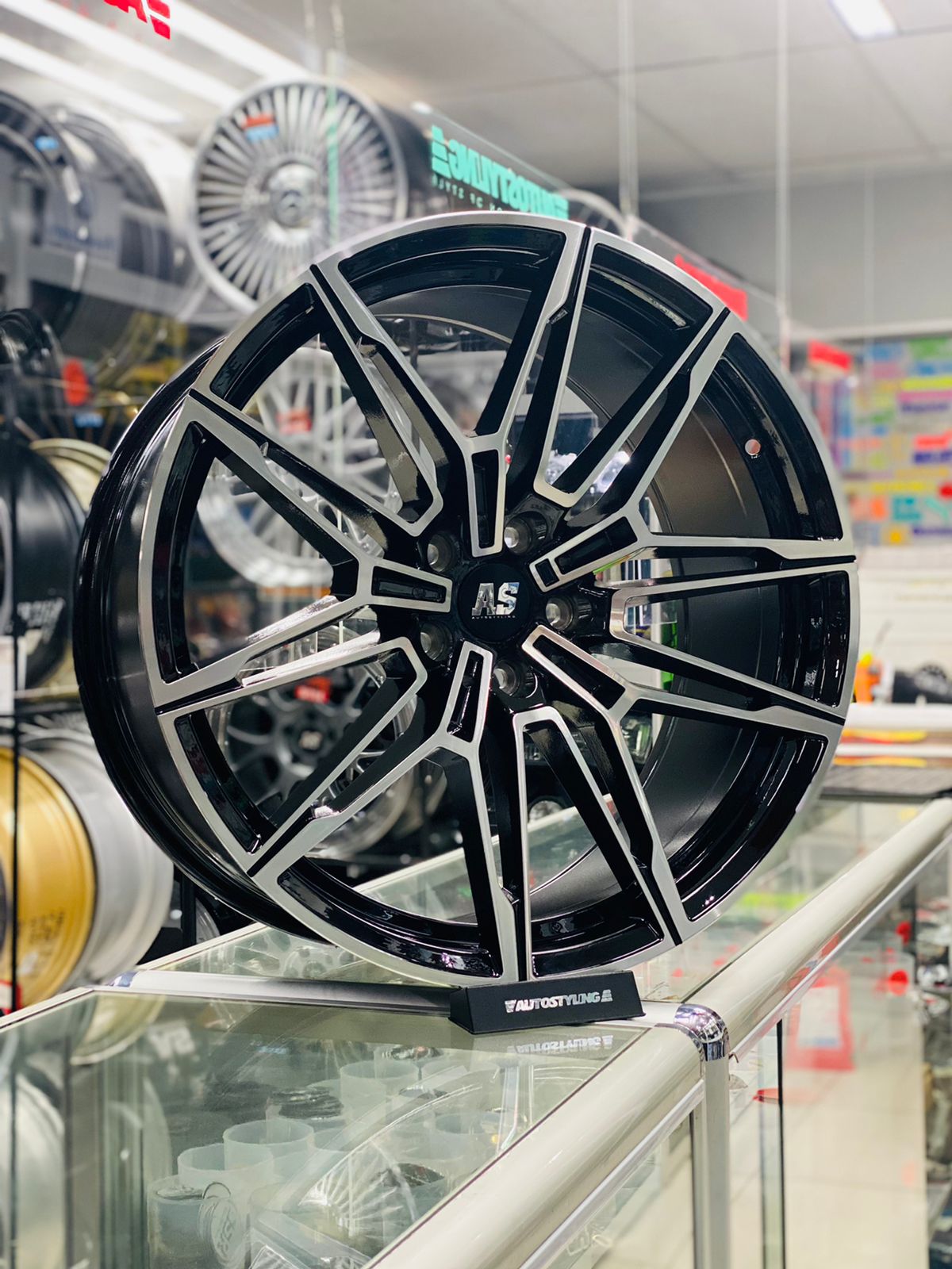 19” AS-G80 5x120 MACHINE FACE BLK - Autostyling Klerksdorp