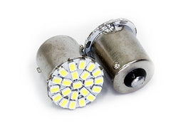 TAIL LAMP BULB Single Contact 22LED White Bulbs (pair)