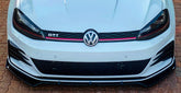 VW GOLF 7 / 7.5 / 7R / 7TSI AS 3PCE FRONT SPOILER GLOSS BLACK