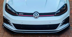 VW GOLF 7 / 7.5 / 7R / 7TSI AS 3PCE FRONT SPOILER GLOSS BLACK