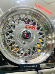 15” AS-PMESH 4x100 4x108 SILVER wheels