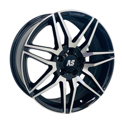 18” AS- AMG LINE V300 EXTRA LOAD 5/112 BLACK SILVER FACE
