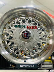 15” AS- PMESH SILVER 5x100 & 5x114 silver wheels