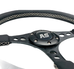 STEERING WHEEL 340mm GENUINE LEATHER - Autostyling Klerksdorp