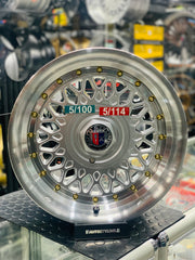 15” AS- PMESH SILVER 5x100 & 5x114 silver wheels