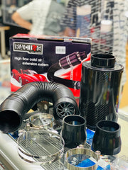 Universal carbon intake with turbo fan