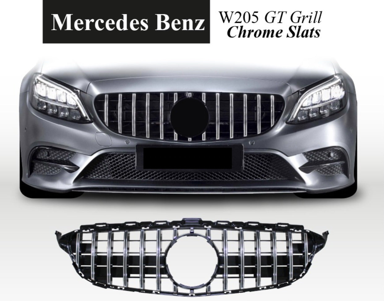 MERCEDES W205 GT CHROME GRILL - Autostyling Klerksdorp
