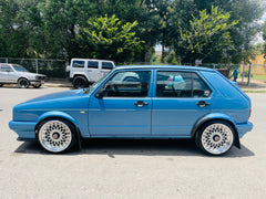 VW GOLF MK1 DOOR HANDLE SCRATCH PLATES BLACK