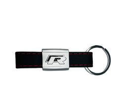 R KEY RING RED STITCH