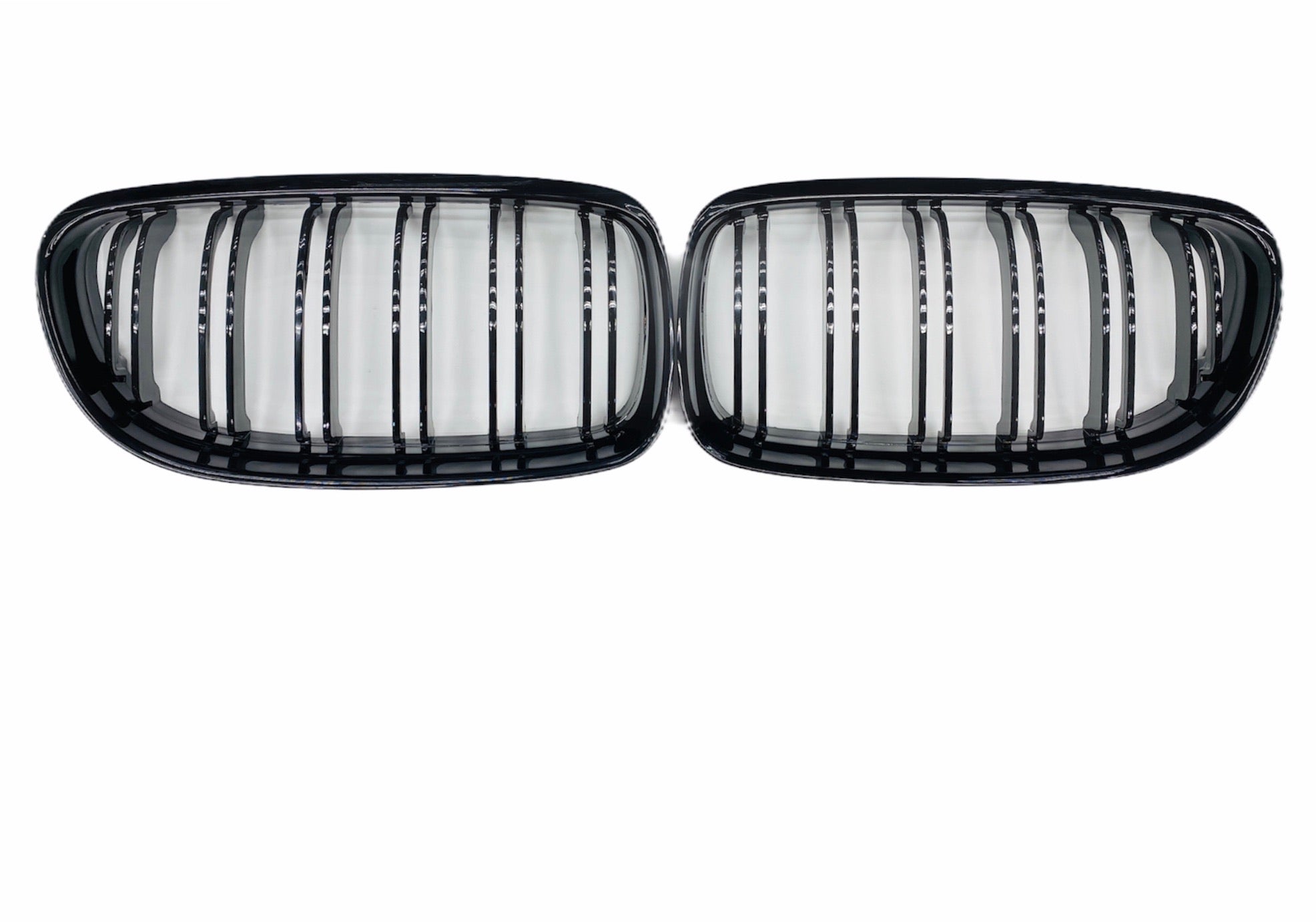 BMW E92 PREFACE LIFT DOUBLE SLAT GLOSS BLACK KIDNEY GRILLS - Autostyling Klerksdorp