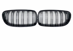 BMW E92 PREFACE LIFT DOUBLE SLAT GLOSS BLACK KIDNEY GRILLS - Autostyling Klerksdorp