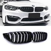 BMW F32 DOUBLE SLAT GLOSS BLACK GRILLS