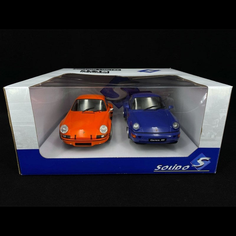 SOLIDO 1:18 SCALE MODEL CAR PORSCHE TWIN PACK 911 RSR & 964 RS 1990 –  Autostyling Klerksdorp