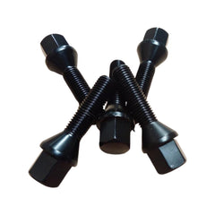 BLACK WHEEL BOLTS 12X1.5mm & 14x1.5mm Black Bolts