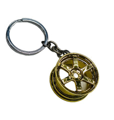 STEEL BASE KEY RING - TE37 RIM GOLD