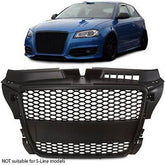 Audi A3 2008-2012 debadged grill gloss black