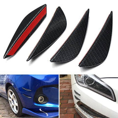 Car Front Bumper Canards Carbon Fiber Car-styling Bumper Lip Splitter Body Spoiler Canards Auto Exterior 4pce - Autostyling Klerksdorp