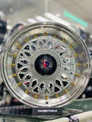 15” AS-P/MESH 4/100 4/108 SILVER GOLD STUD