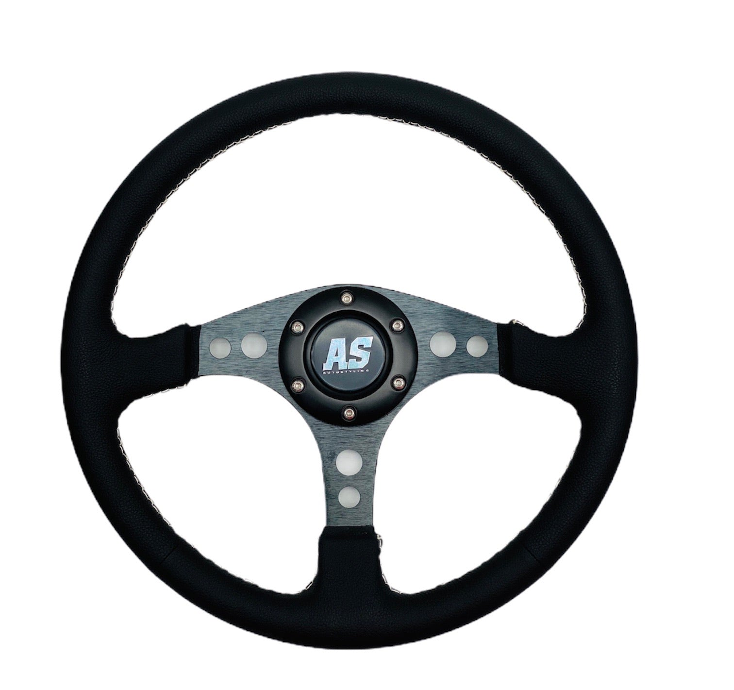 STEERING WHEEL 340mm GENUINE LEATHER - Autostyling Klerksdorp