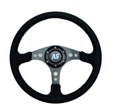 STEERING WHEEL 340mm GENUINE LEATHER - Autostyling Klerksdorp