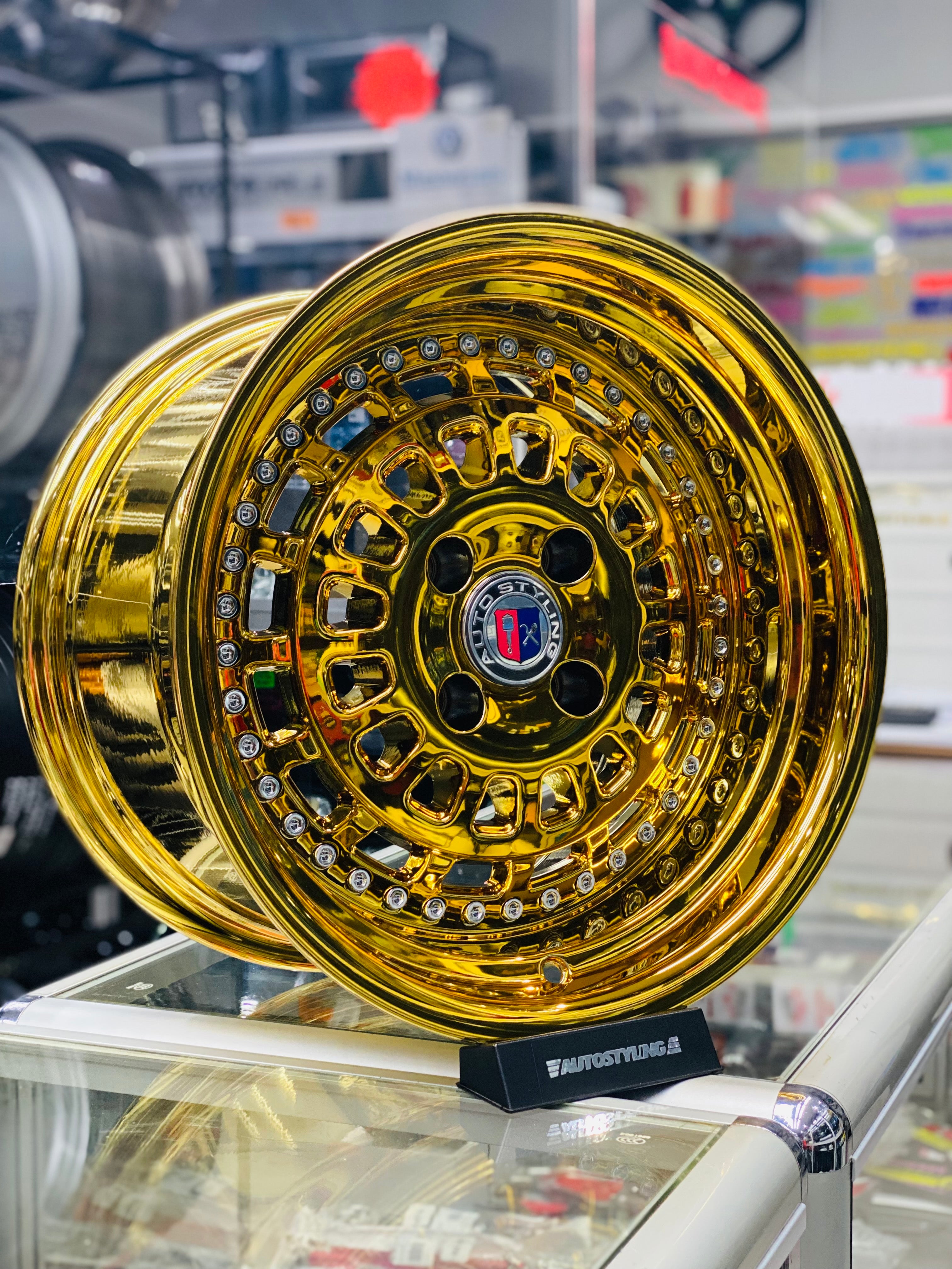 15'' AS-DRUMS 4X100 GOLD CHROME - Autostyling Klerksdorp