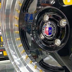 17” AS - 52 4x100 BLK GOLD STUD