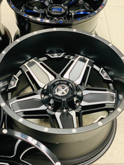 20” AS-5343 20X12J GLOSS BLACK/ SILVER