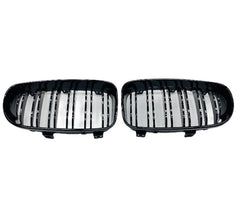BMW E82 / E87 DOUBLE SLAT GLOSS BLACK GRILLS