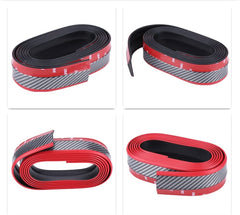 SAMURAI UNIVERSAL RUBBER FRONT SPOILER CARBON/ RED EDGE