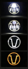 JEEP STYLE 7 INCH V HALO HEADLIGHTS