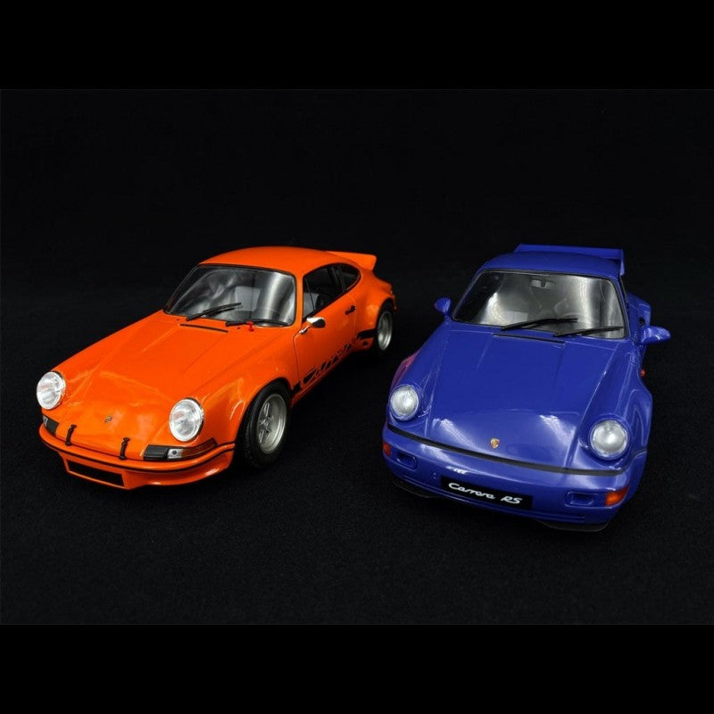SOLIDO 1:18 SCALE MODEL CAR PORSCHE TWIN PACK 911 RSR & 964 RS 1990