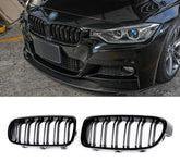 BMW F30 DOUBLE SLAT GRILL GLOSS BLACK