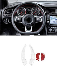 VW MK7 GTI & R AS Transparent DSG Paddle Shifter Extensions for Automatic Steering Wheel of VW Golf MK7 GTi R