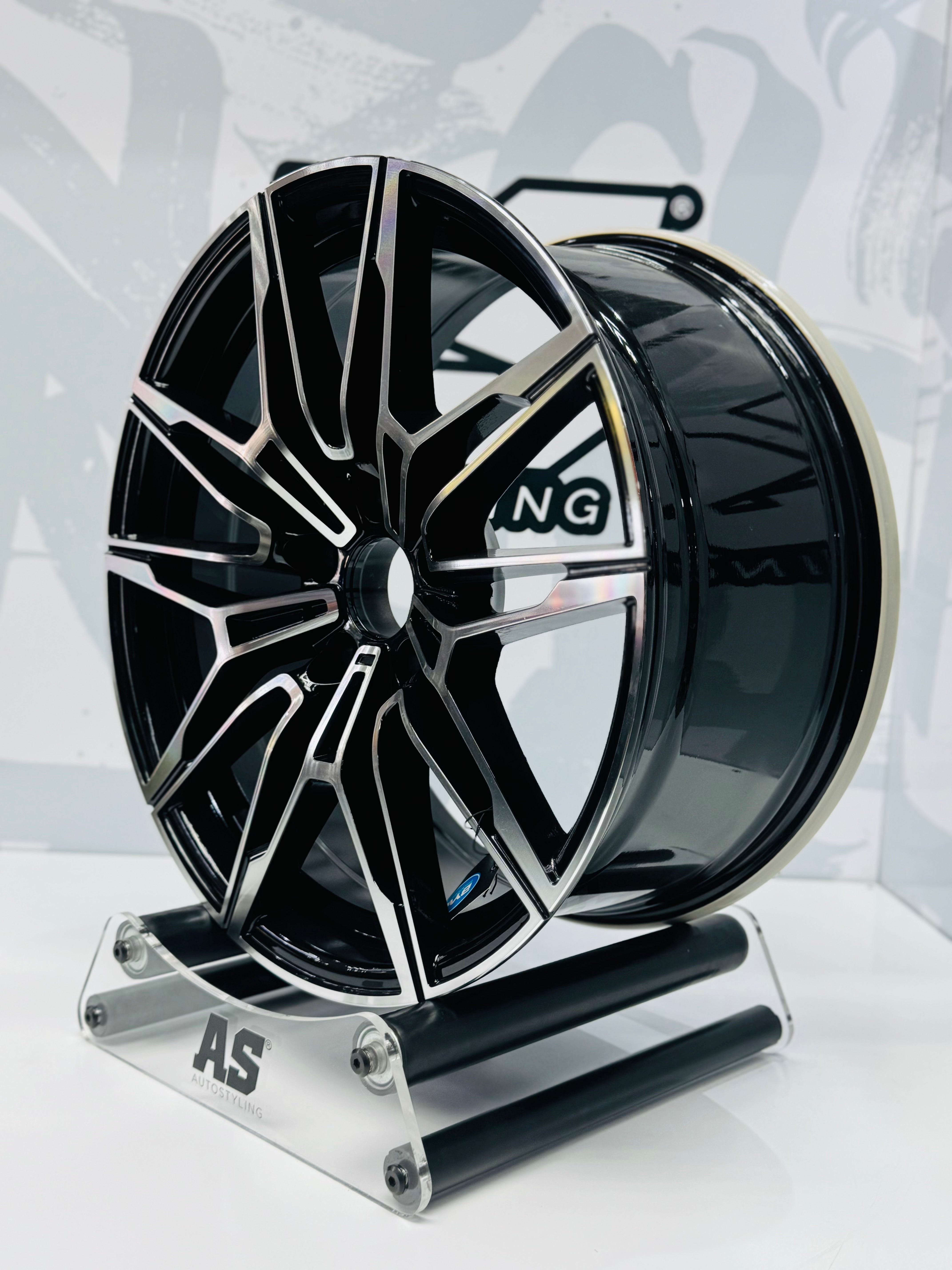 19”  AS-G80 5x120 MACHINE FACE BLK - Autostyling Klerksdorp