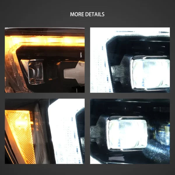 Ford Ranger VLAND Headlights Tri-Projector style 2016+ to 2022