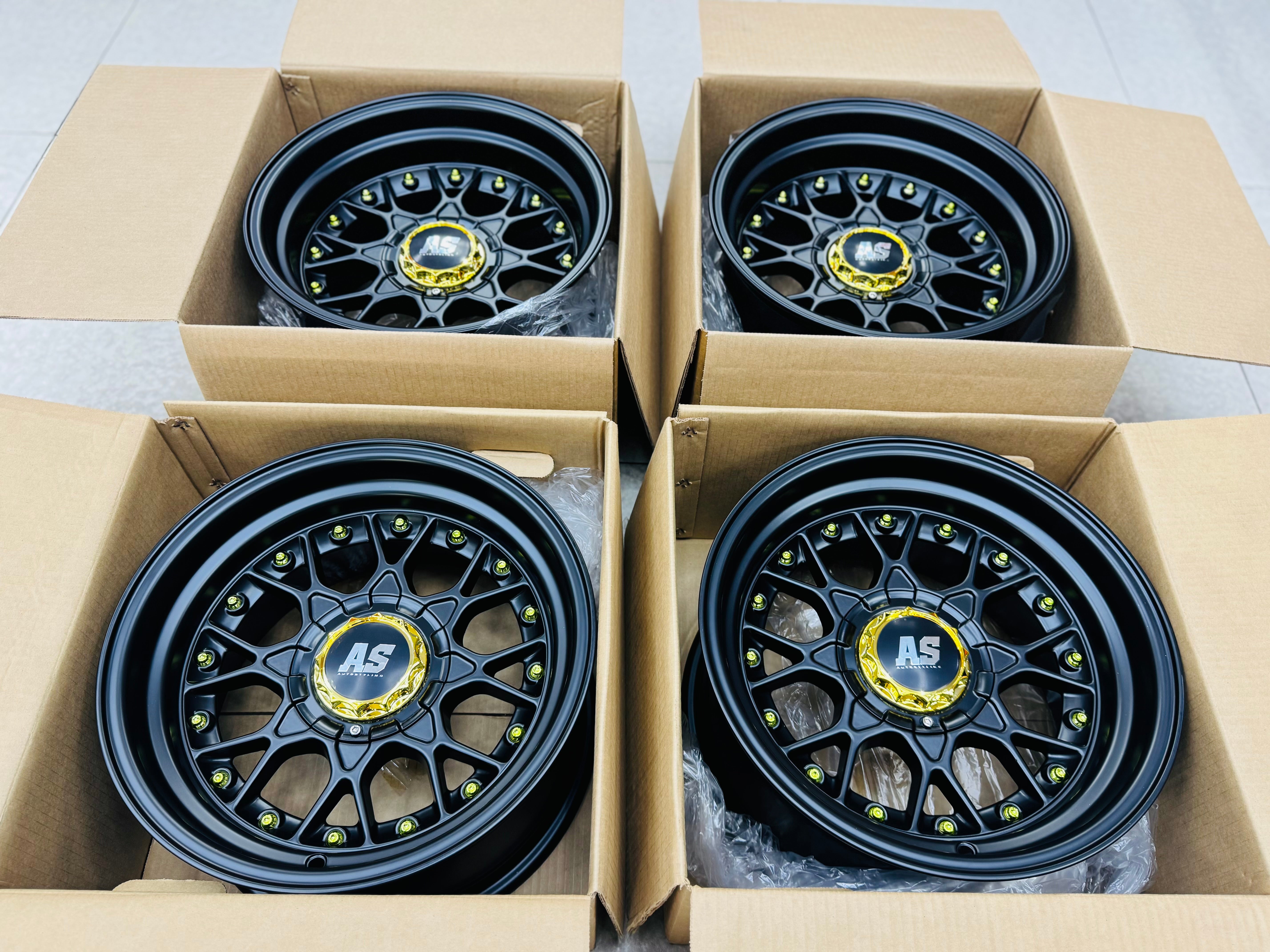 15'' AS- RC2 FULL MATT BLACK  4/100 4/114