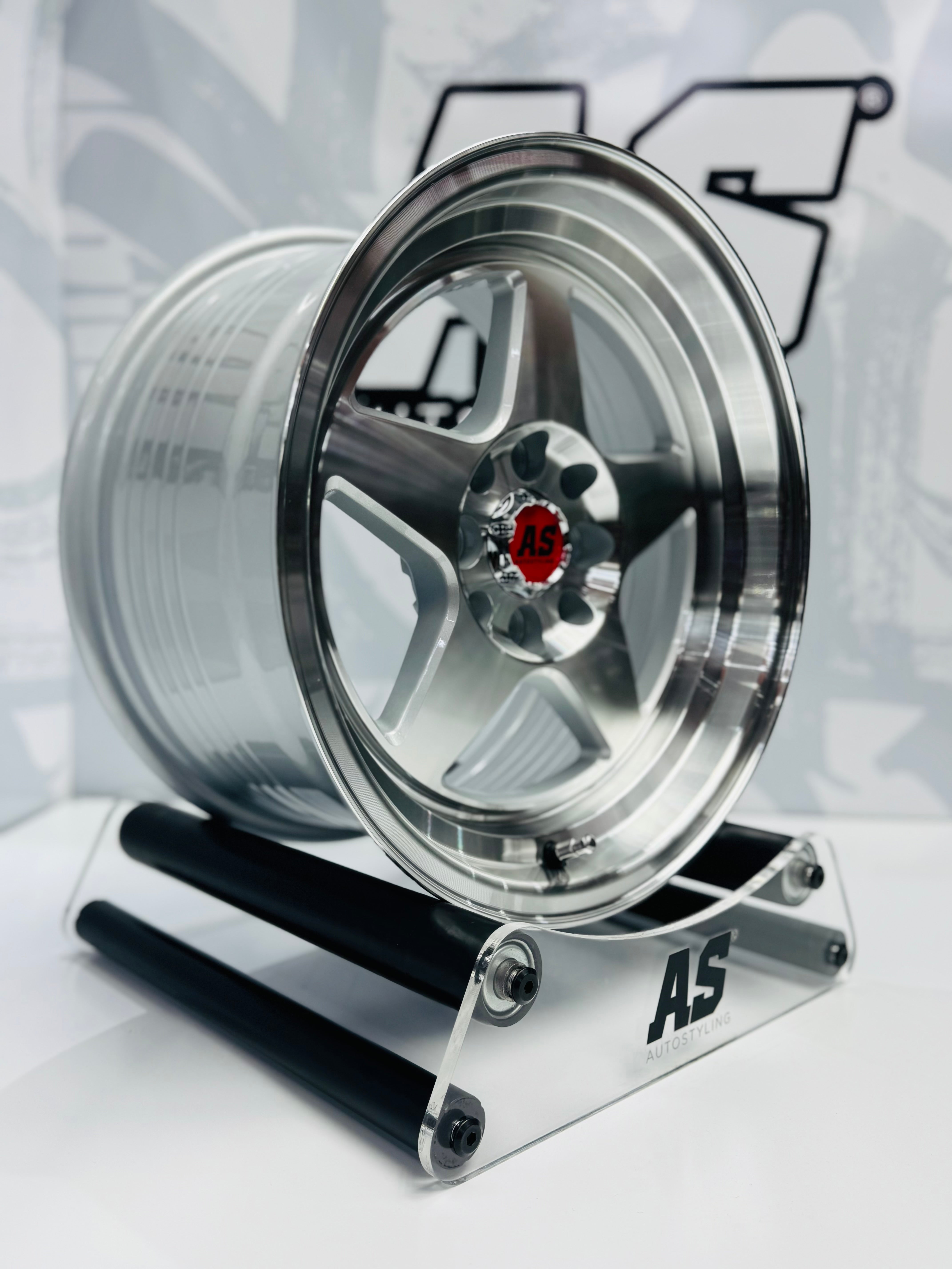 15” AS- 7702 4/100 4/108 silver wheels