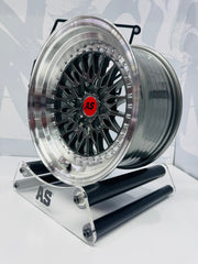 15” AS- M7579 4/100 4/114 gunmetal grey wheels