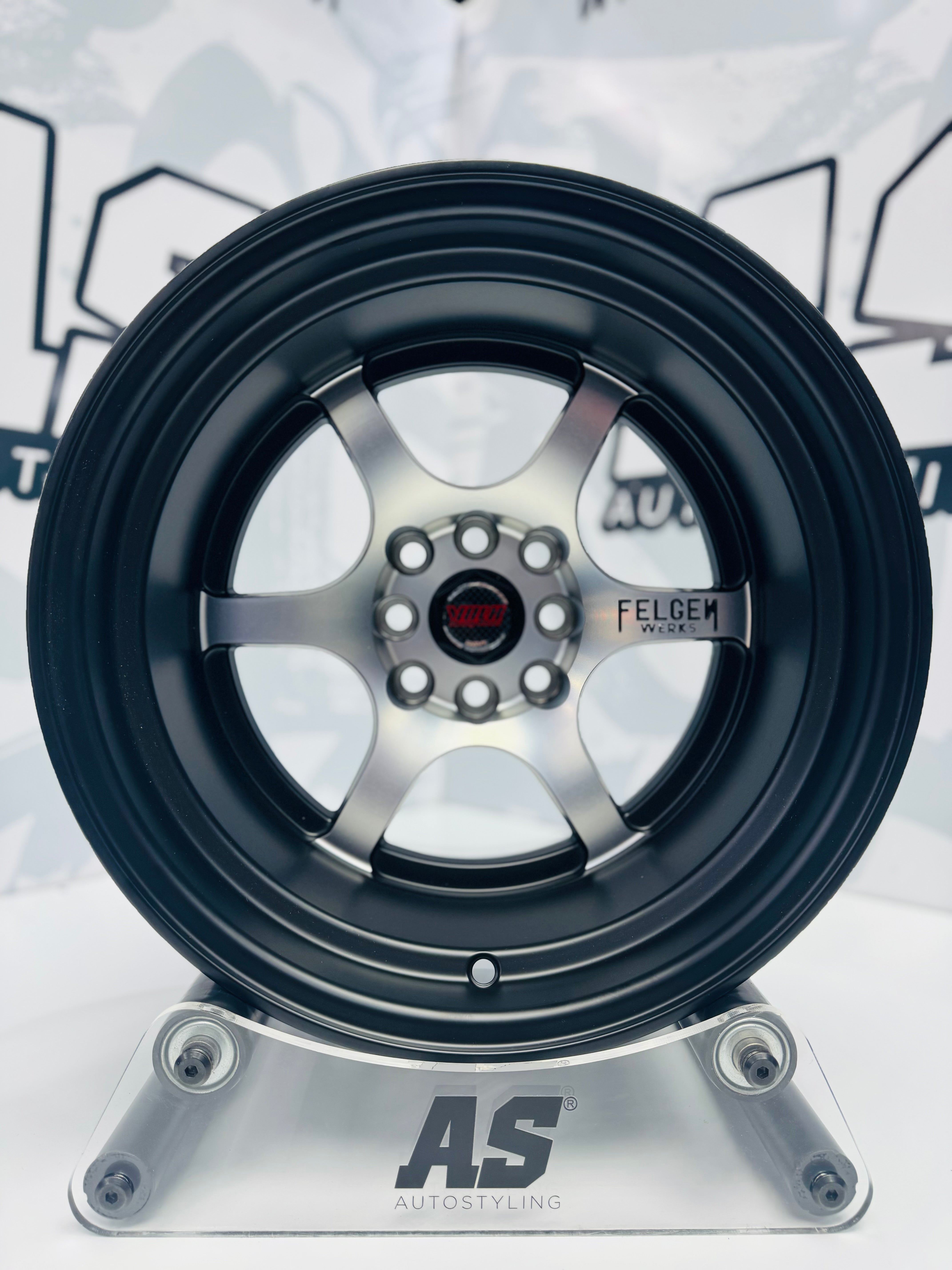 15” AS-SW401 9/10.5J 4/100 4/114 MATT BLK