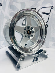 15” AS- 7701 4/100 4/108 silver wheels