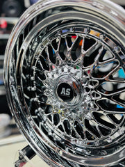 17” AS® BLACK CHROME WITH CHROME STUDS  4x100 & 5x100 8.5j/ 10j - Autostyling Klerksdorp