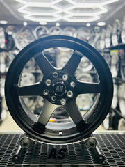 15” AS- TE37 4x100 & 4x114  Matt black