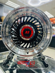 15” AS- SUPERFIN GLOSS BLACK 5/100 5 /114  wheels