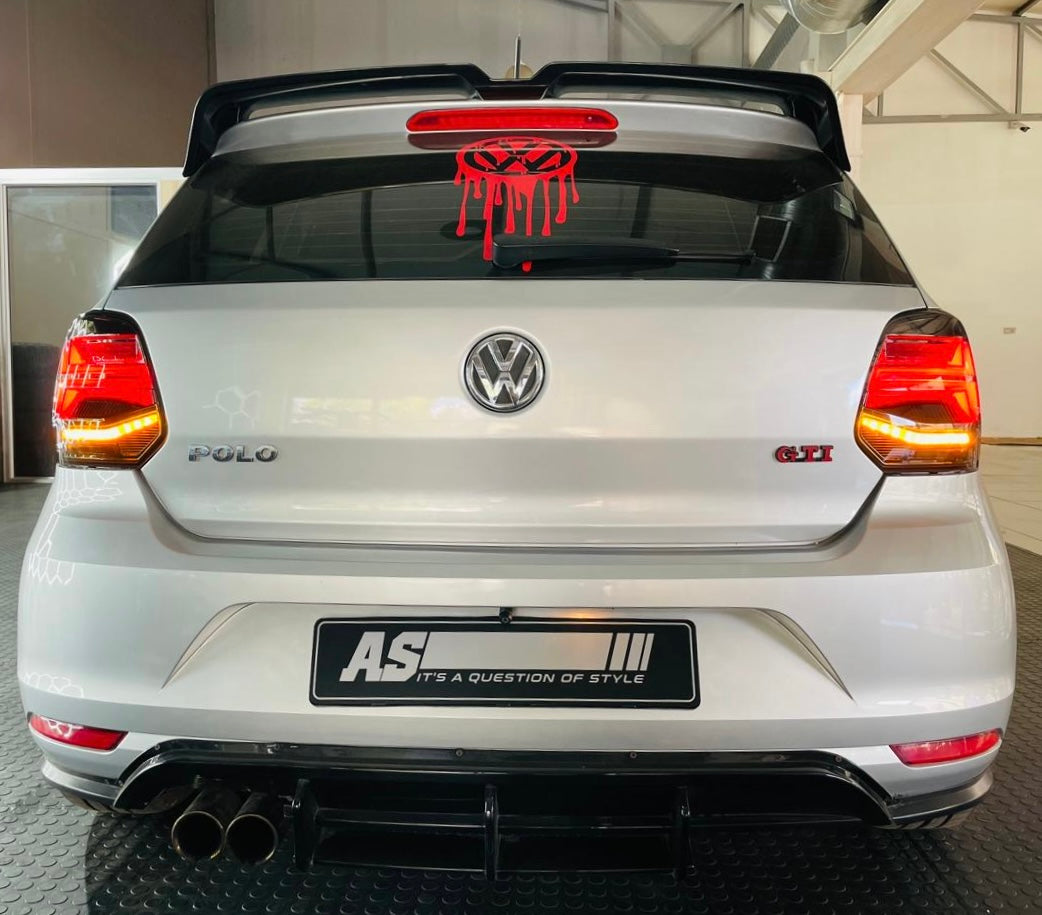 VLAND VW POLO 6 LED TAIL LIGHT Full BLACK SMOKED EDITION