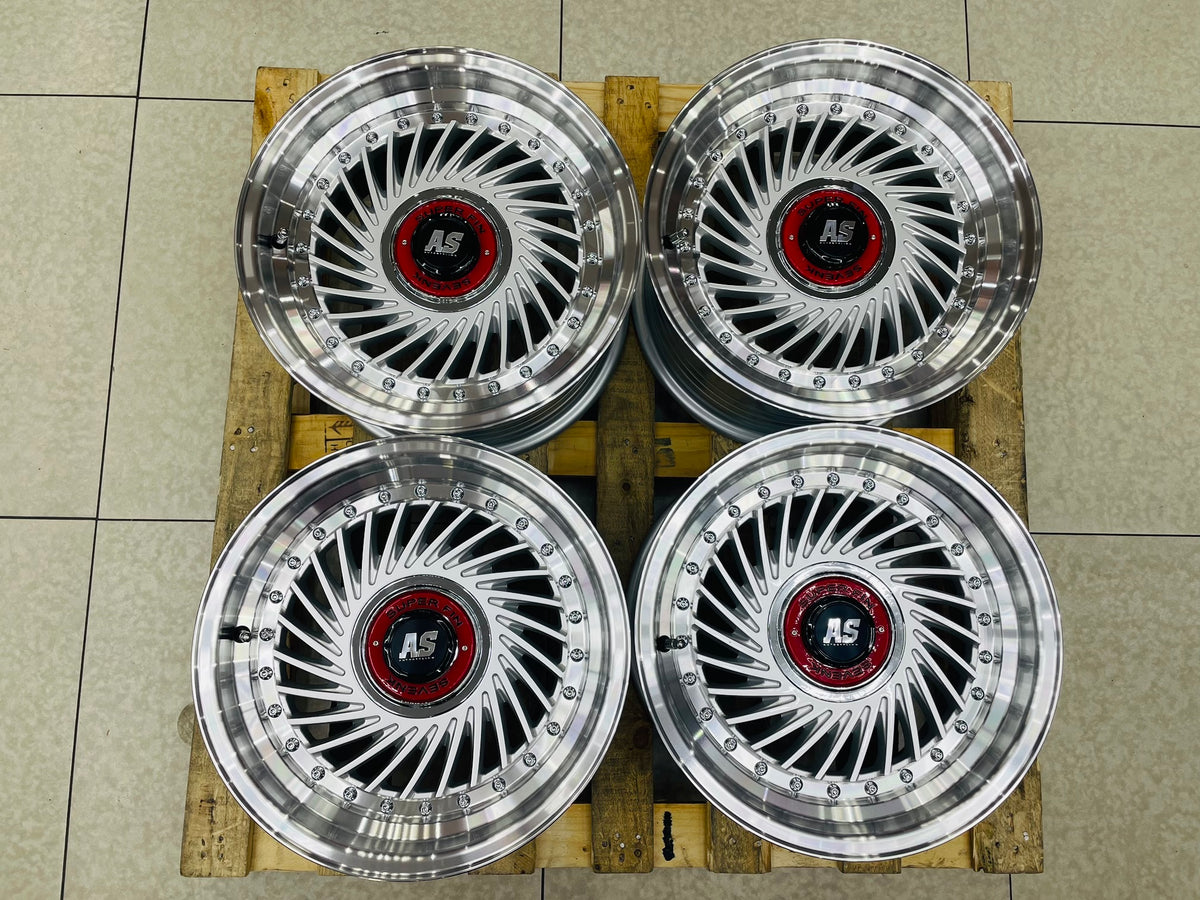 15” AS- SUPERFIN SILVER  4/100 4/108 wheels
