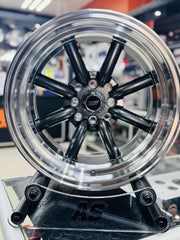 15” AS-WATA 8J/9J  4/100 4/114 GUNMETAL RIMS