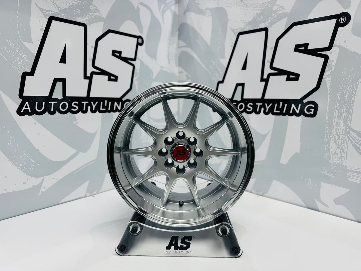 15” AS- 7582 4/100 4/108 silver wheels