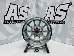 15” AS- 7582 4/100 4/108 silver wheels