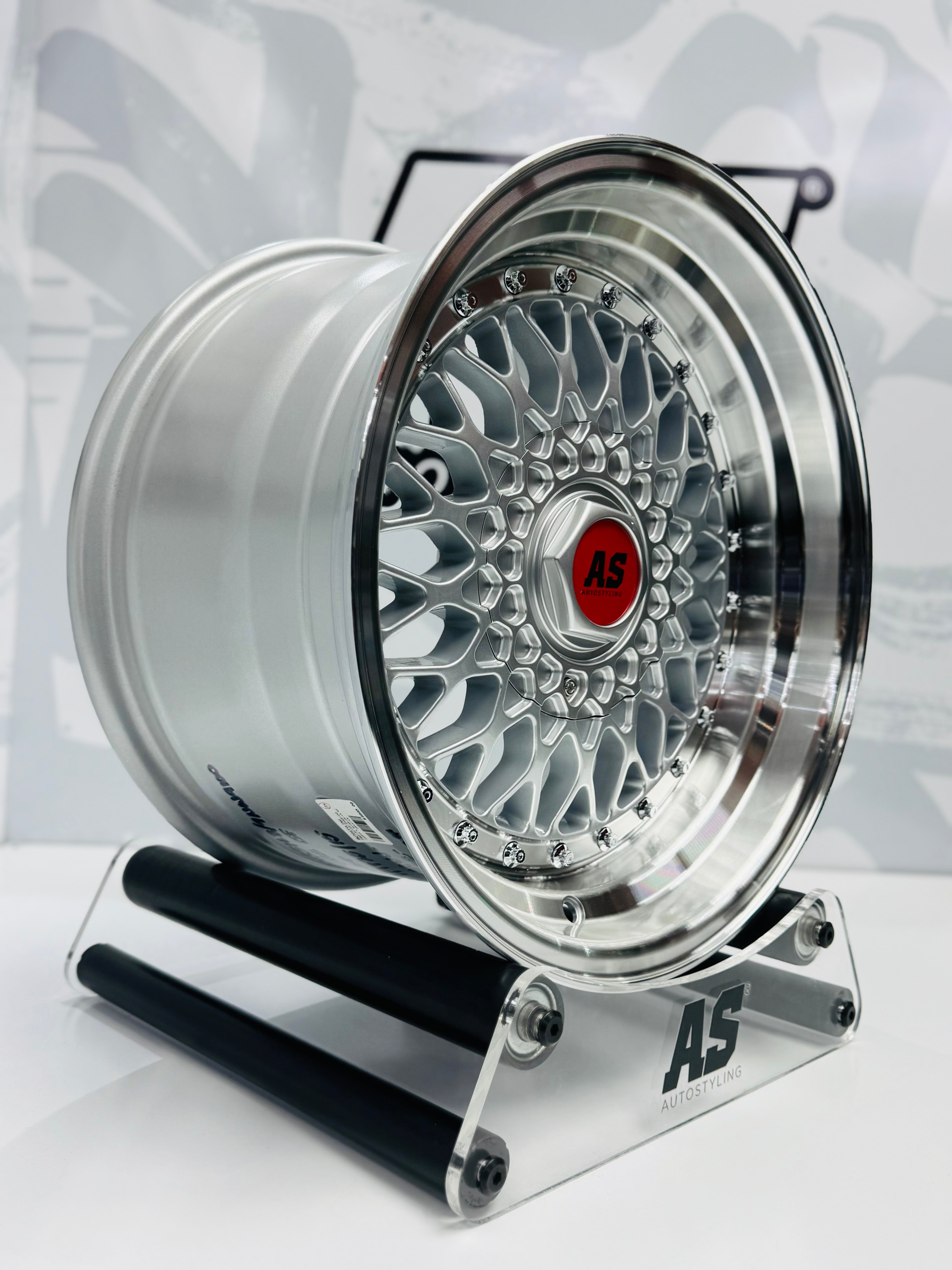 16” AS-MESH 8/9j 4/100 & 5/100 multi hole  SILVER