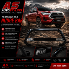 TOYOTA HILUX  2016+  NUDGE BAR BLACK MESH - Autostyling Klerksdorp